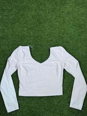 Lululemon Align V-Neck Long-sleeve Top White Large